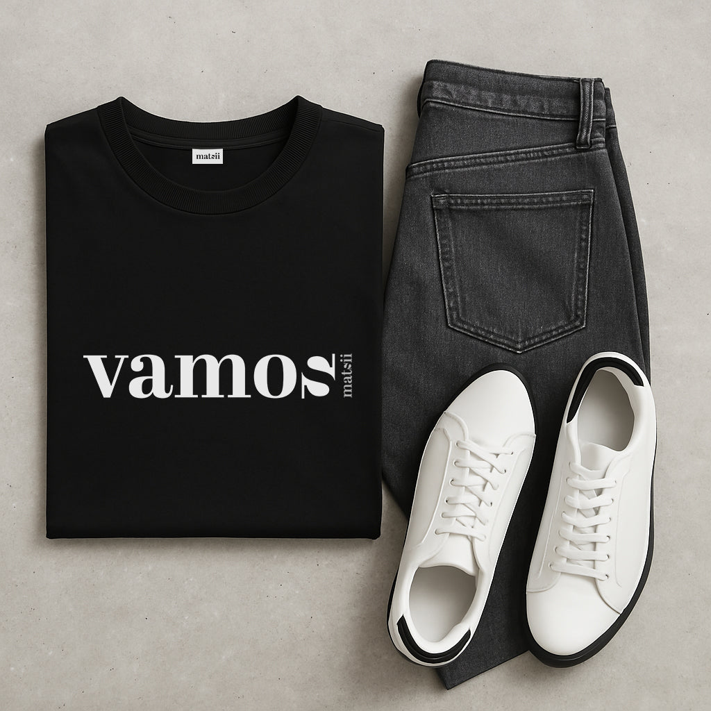 T-shirt - VAMOS Black - Loose Fit